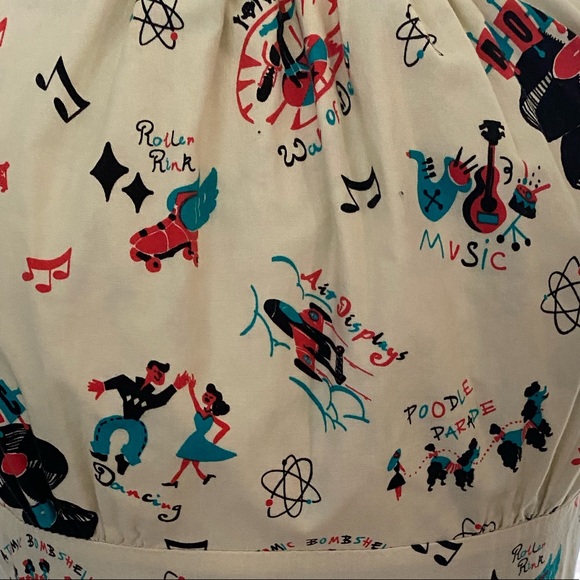 Bernie Dexter Atomic Print Swing Dress - Picture 4 of 4